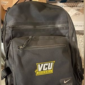 Nike utility book bag. Has VCU Baseball logo embroidered.